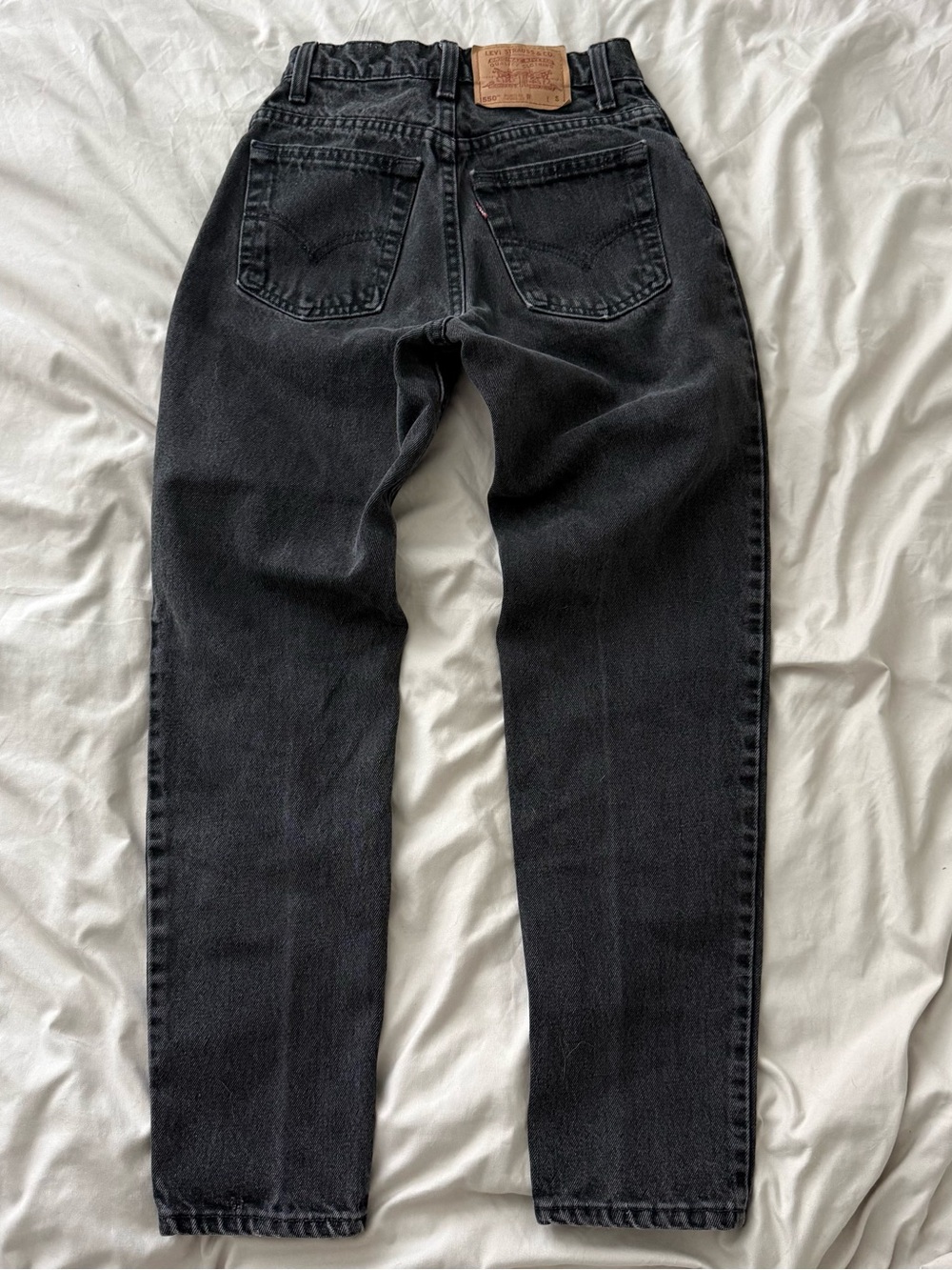 Levi’s 550 Vintage 90s USA Faded Black High Rise Relaxed Jeans Sz 3 Short